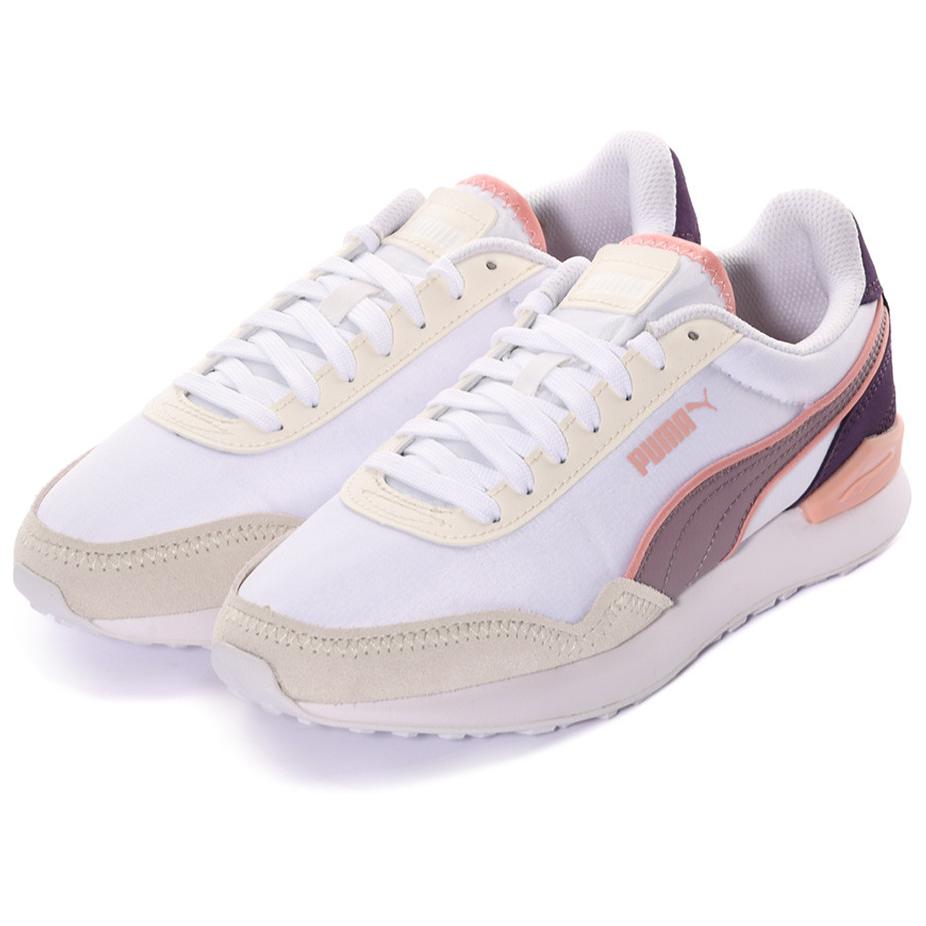 Puma Dista Удобная Модная Прочная Легкая Низкие Повседневные Кроссовки Женские кроссовки Белый Розовый 390412-05