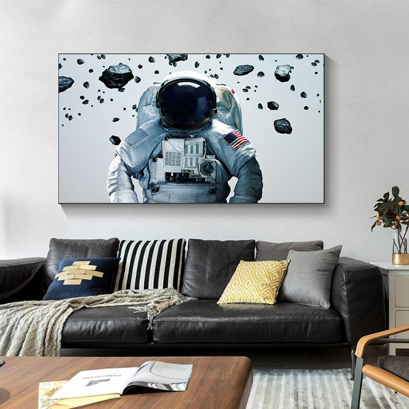 Фотографии астронавта, космическая Вселенная, постеры и принты, научный пейзаж, холст, живопись, настенное искусство для декора гостиной, Cuadros