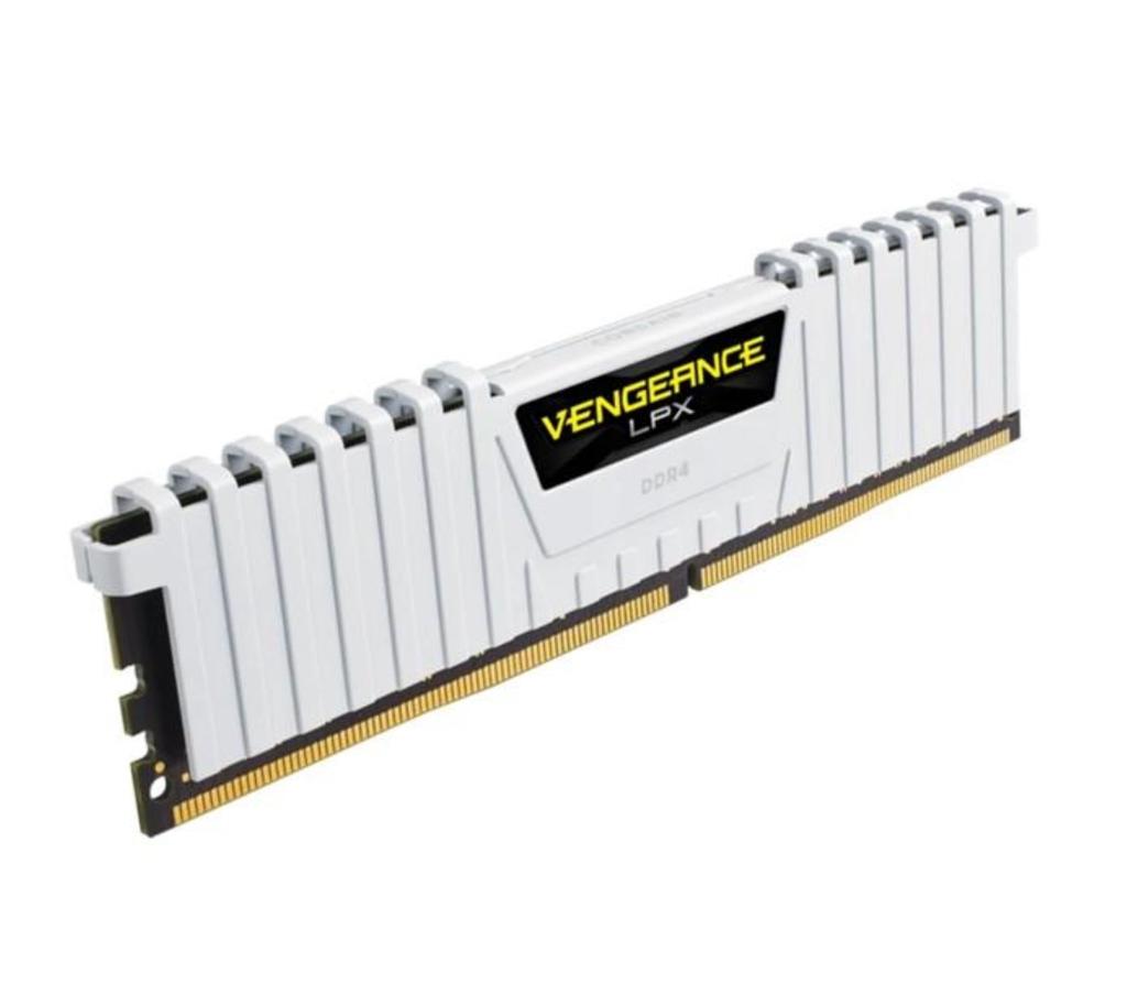 Память CORSAIR VENGEANCE LPX DDR4 32 ГБ (16 ГБ х 2) 3200 МГц, совместима с Intel XMP, CL16, для настольных ПК, Белый CMK32GX4M2E3200C16W