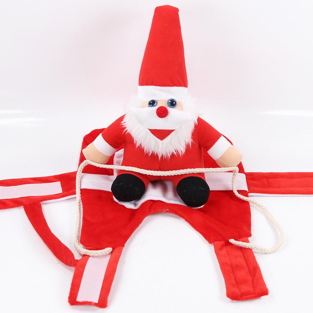 Dog Cat Medium Large Dog Golden Retriever Christmas Cat Clothes Riding Outfit Santa Claus Dog Pet Supplies