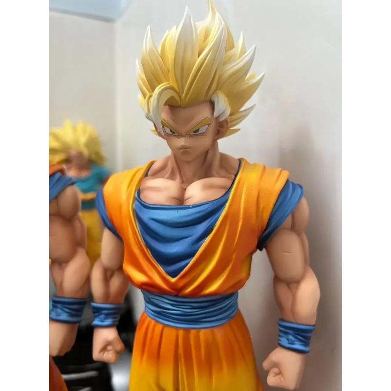 31,5 см Студийная статуэтка Dragon Ball Super Saiyan Goku Коллекционная аниме-фигурка для демонстрации HY Z ПВХ GK 1 2 Круглая Сенсорная Прочная Эластичная Сжимаемая Прыгучая