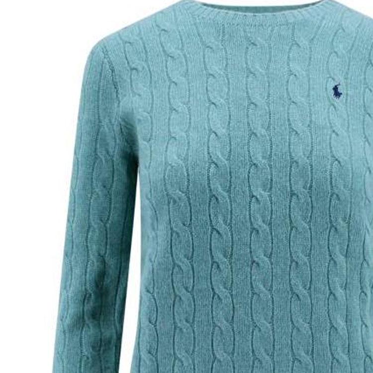 Polo Ralph Lauren FW22 Solid Logo Continuous Crew Neck Long Sleeves свитер женский свитер зеленый 211910421-012