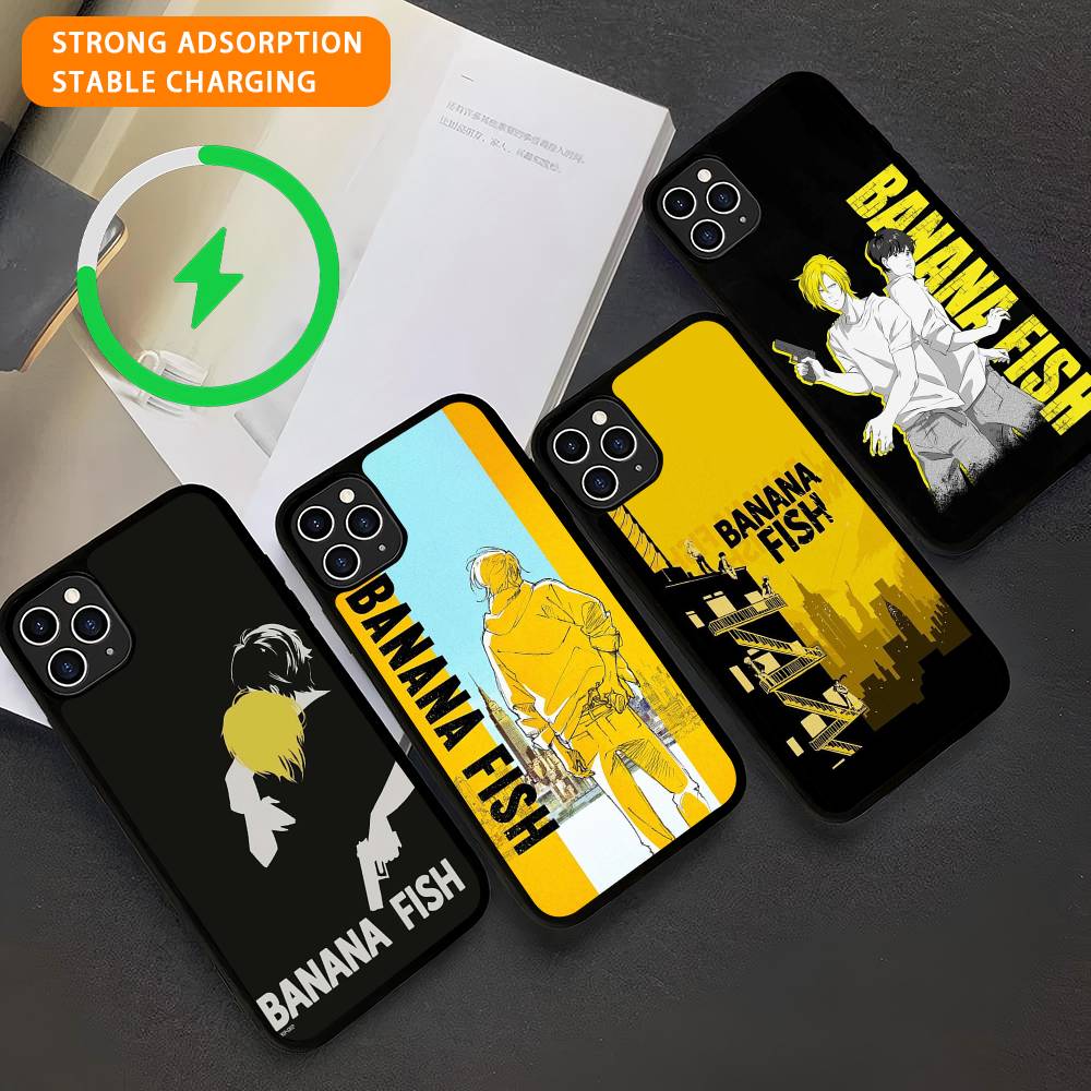 Japan Anime B-Banana FishS Promax Magnetic For IPhone 17 16 14 13 12 11 15 Pro Air Max Plus Phone Case Wireless Charge