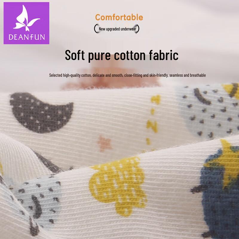 DIEFAN Женские хлопковые трусы средней посадки с мультяшным принтом, 3 шт., подарочный набор