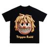 Street Gothic Retro Cotton ShortSleeved TShirt for Summer  Loose Fit Comedy Casual Cutesy Round Neck  Y2K Style