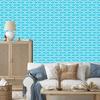 Wallpaper Geometric Pattern Celadon and Turquoise for Living Room and Bedroom 50x1000