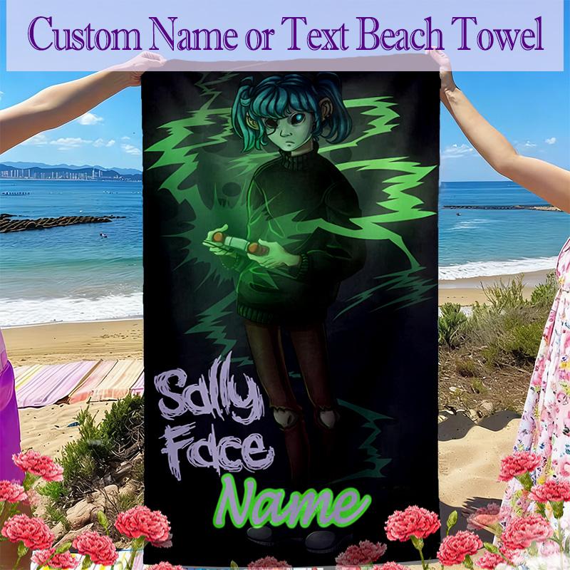 1pc Sally Face (5) Beach Towel, A Vibrant Beach Towel Suitable for Outdoor Activities, Camping, Hiking