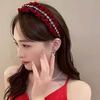 Sweet Shiny Rhinestone Headband Elegant Women Sequin Hairband Velvet Pleated Hair Hoop  Daily