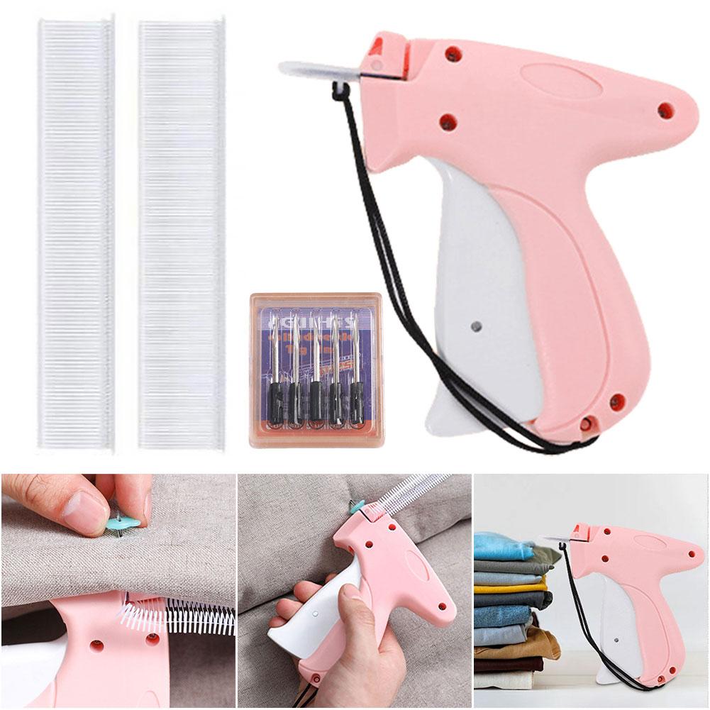 Пистолет для ценников с 6 иглами Мини-стежковый пистолет Стежковая подшивочная машина Инструмент для прикрепления бирок Швейная машина для одежды носков шляп