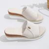 Summer Shoes for Women 20244 Rome Hemp Peep Toe Women's Wedge Slippers Outdoor Comfort Casual Ladies Slides Shoes Female Sandals