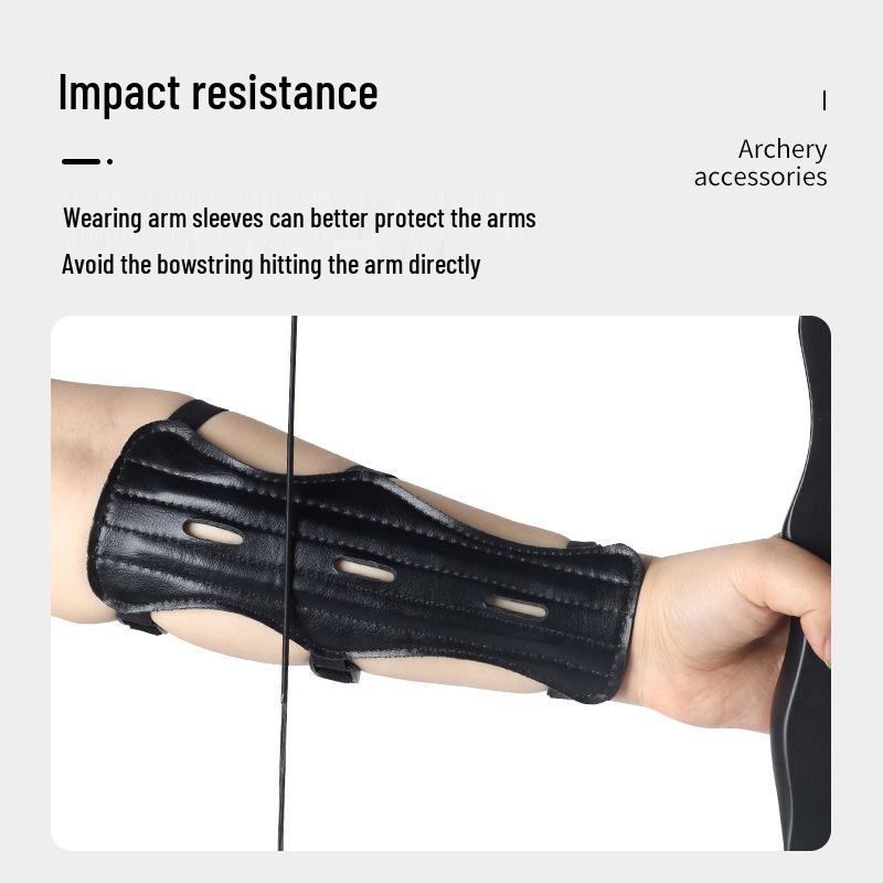 Thickened Archery Arm Guard with Ventilation Holes - Protects for Recurve Bow Hunting and Outdoor Shooting.