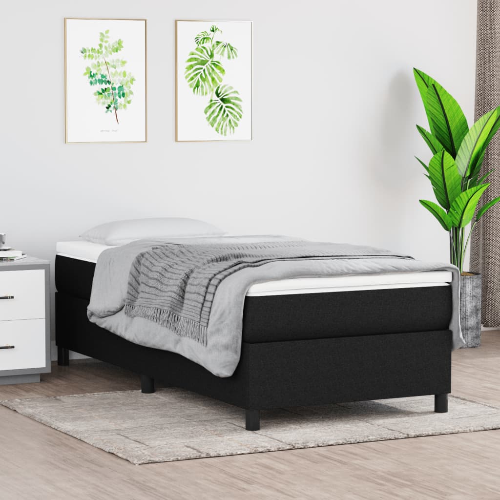 Vidaxl Rama Łóżka Bez Materaca Czarna 90X200 Cm Tkanina