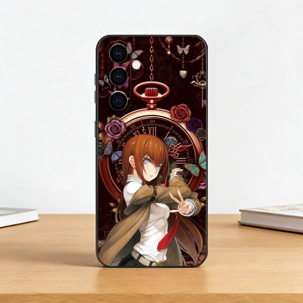 Чехол для телефона с аниме Steins Gate для Samsung Galaxy A73, A72, A71, A70, A53, A52, A51, Мягкий силиконовый черный чехол