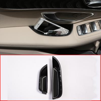 2 шт. Для Mercedes Benz C-Class W205 GLC Class X253 2015-2018 Автомобильные дверные ручки Контейнер-органайзер Лоток Аксессуары Для леворульных автомобилей