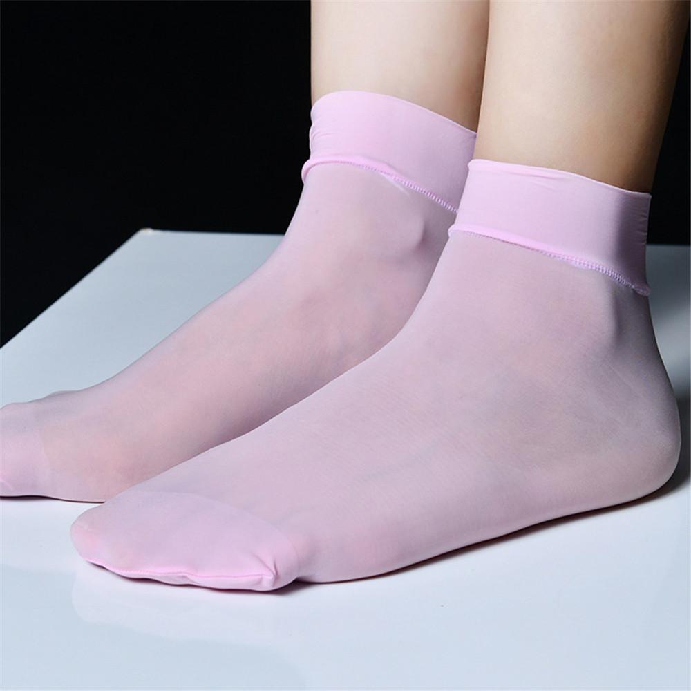 Sexy 8D 912 PIN Short Socks Oil Glossy Ultra-Thin Stockings Silk Knee High Socks Candy Color Shiny Long Socks Lingerie Elastic