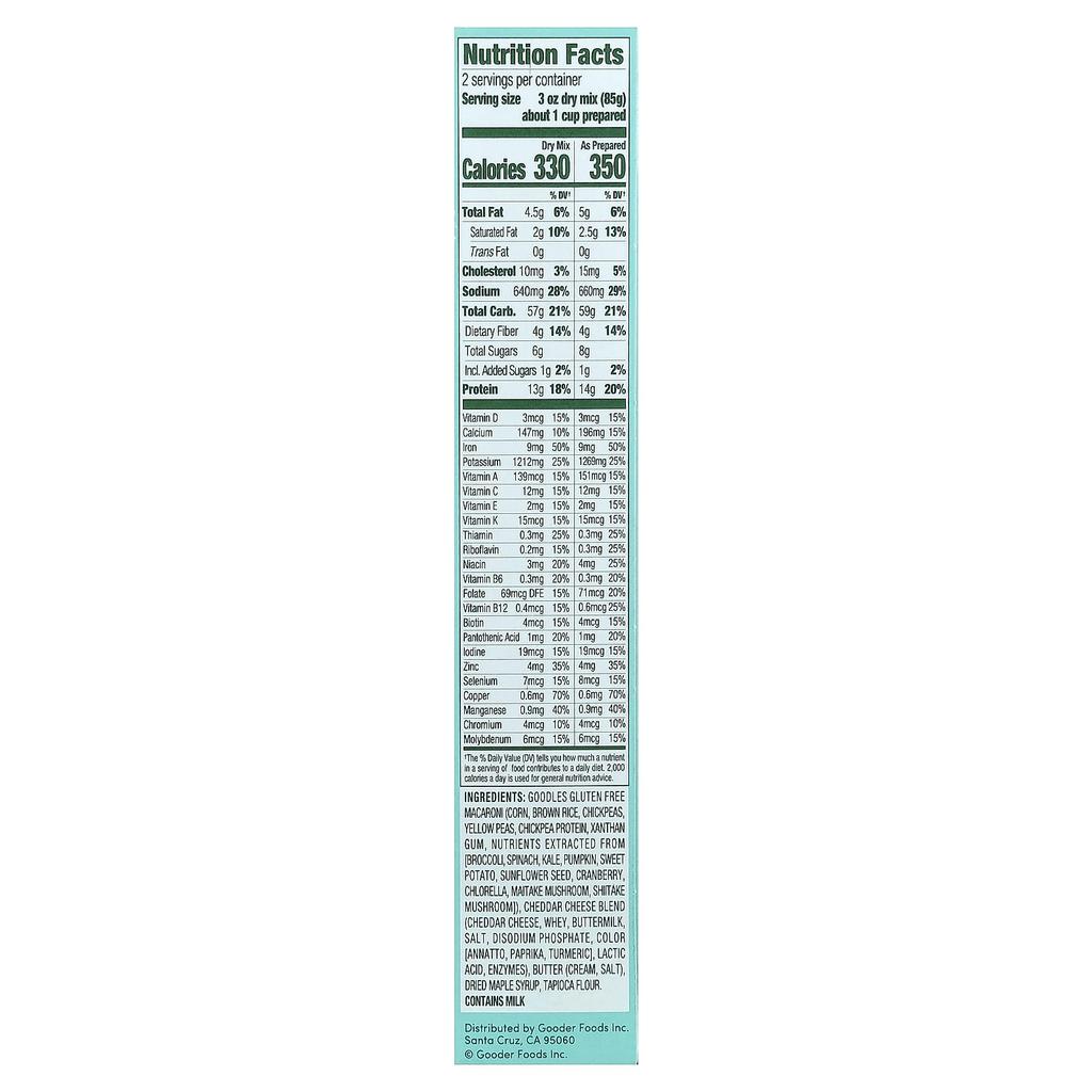 Goodles, Cheddy Mac, Creamy Cheddar and Gluten-Free Macaroni, 170g (6oz)