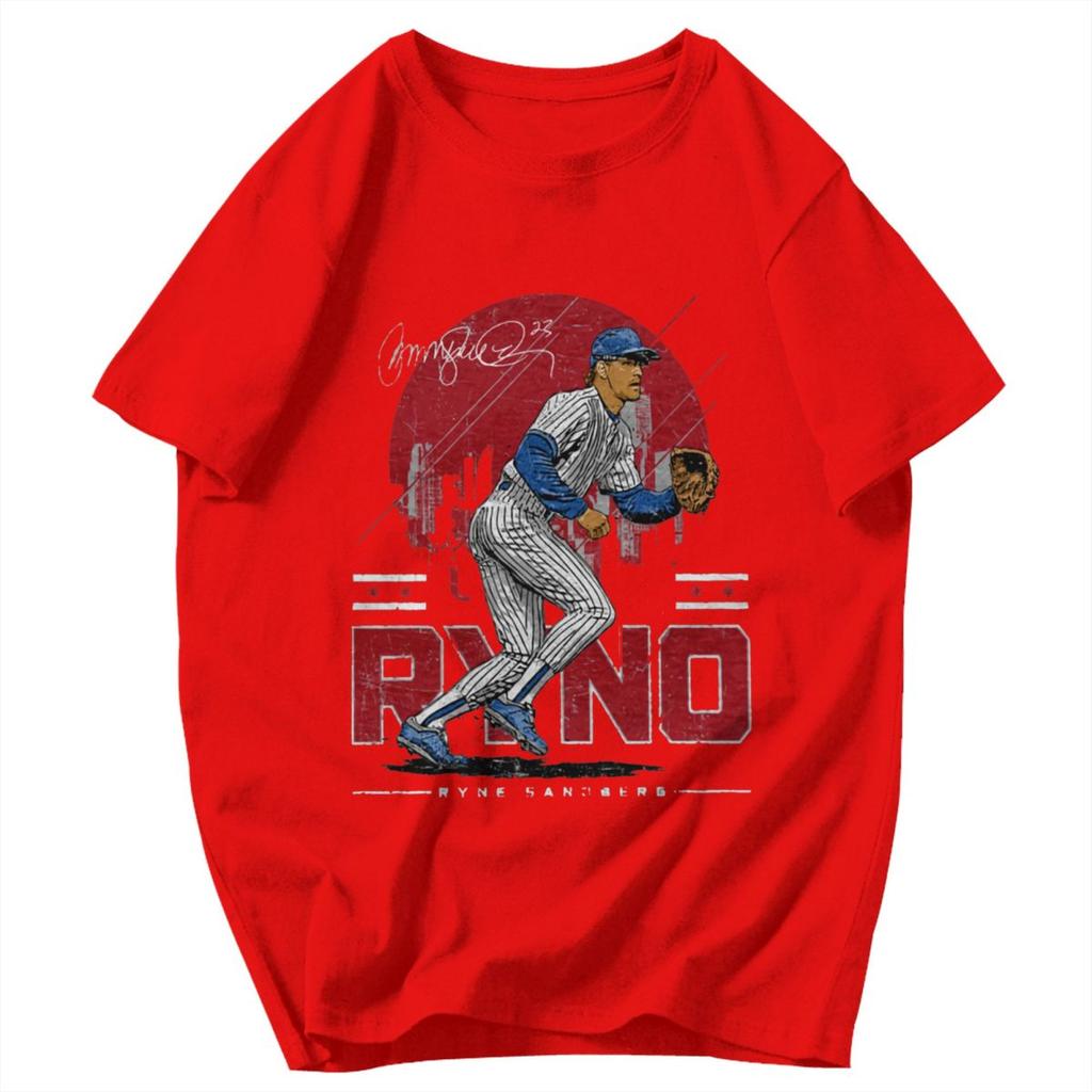 Men T Shirt Ryne Sandberg Skyline Gifts Y2K Graphic Crewneck Unisex Tops T Shirts