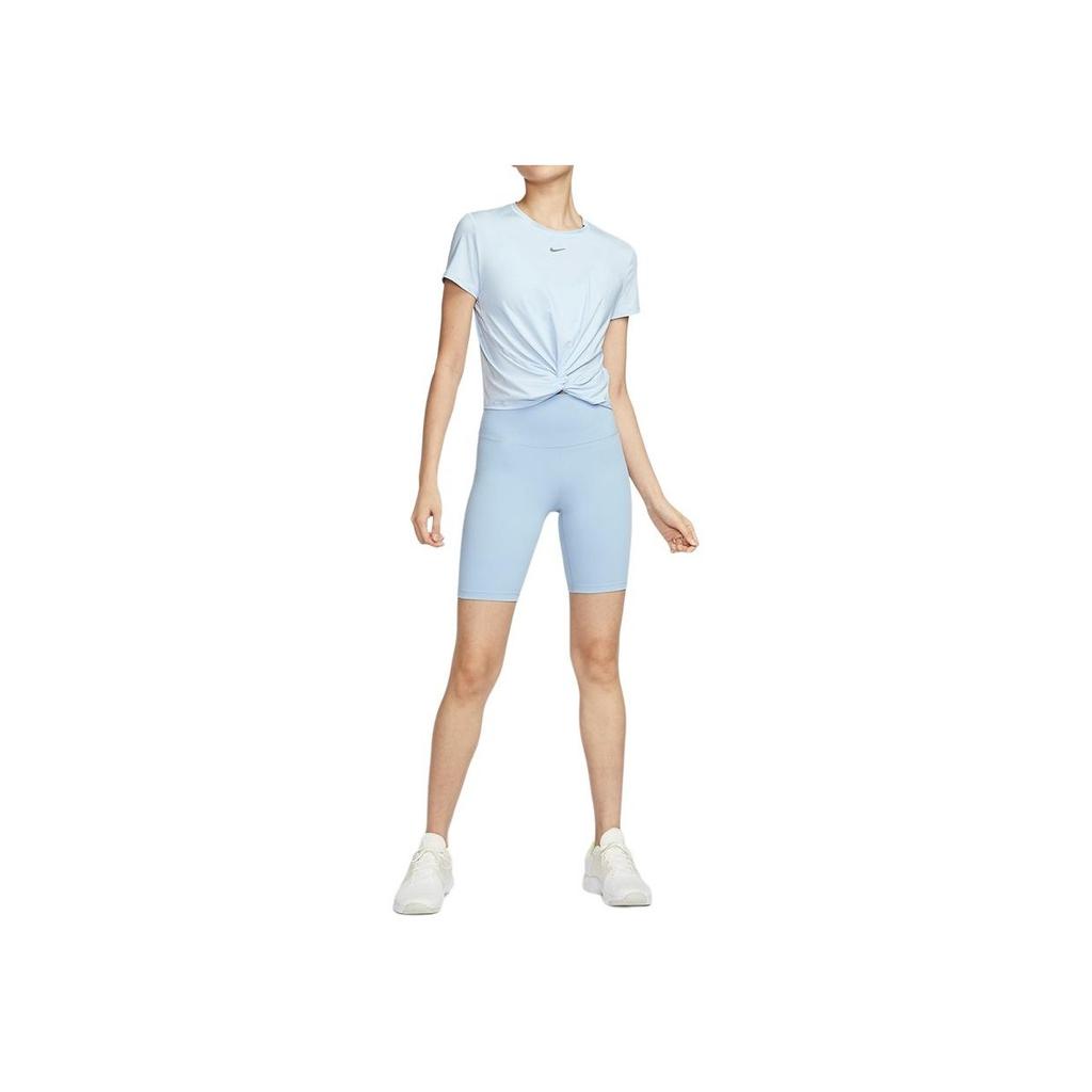 Nike Dri-Fit One Модная Удобная Универсальная Футболка с Круглым Вырезом и Коротким Рукавом Женские Топы Фиолетовый Синий Черный HJ1055-423