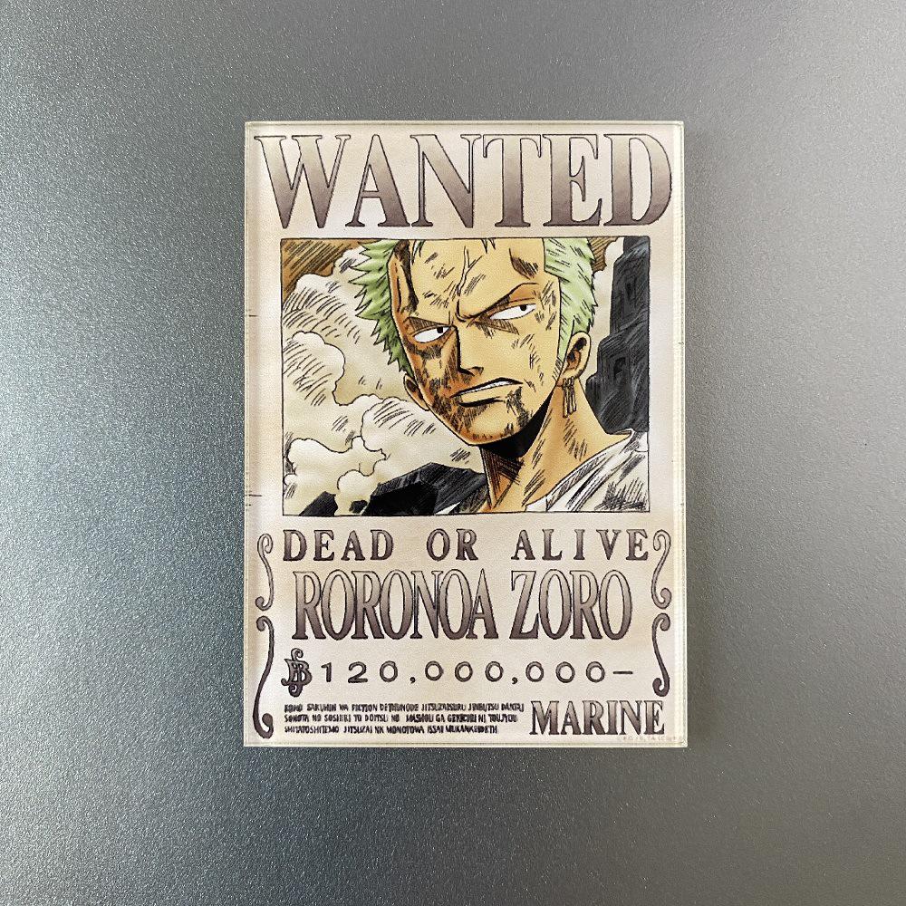 Creative One Piece Wanted Poster Magnet - Anime Cartoon Fridge Decor & Message Sticker