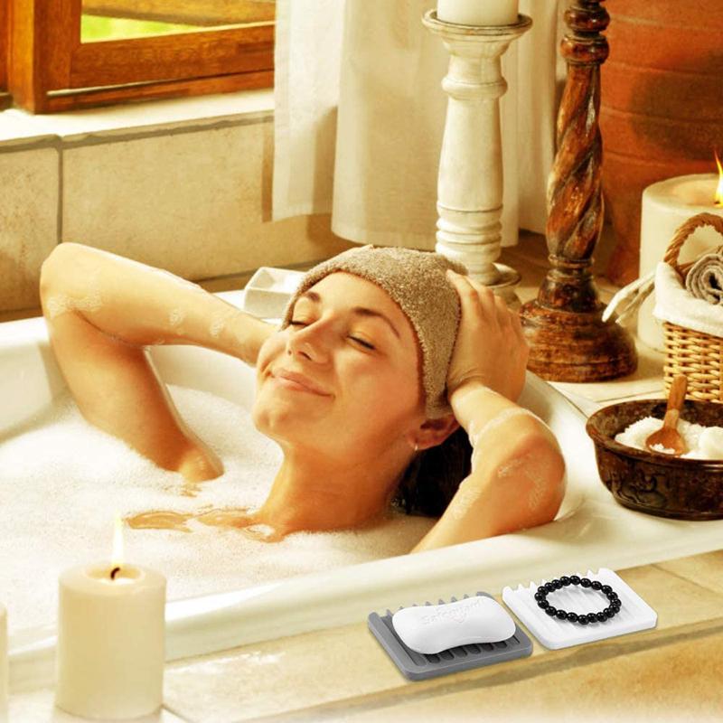 Самоосушающиеся мыльницы, силиконовые мыльницы, держатели для душа, ванной комнаты, кухни, ванны, бритвы, губки, нескользящая конструкция