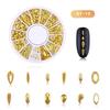 3D Metallic Metal Rivet Heart Moon Star Nail Tips Decorations Manicure Tools