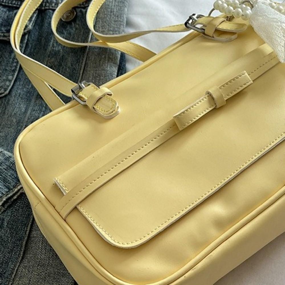 Sweet Bow Shoulder Bags Adjustable Cute Underarm Bag Versatile Korean Boston Pillow Bag Outings
