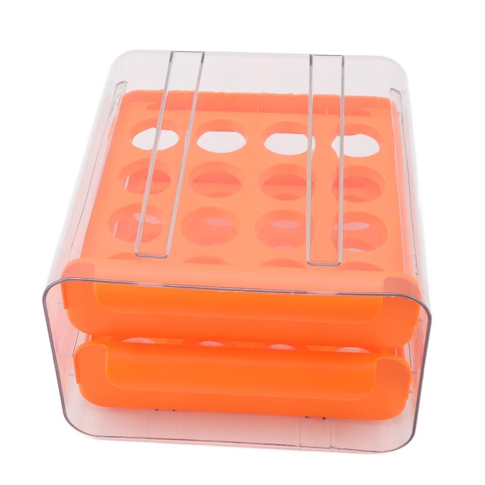 Double Layer Egg Storage Box 32 Lattice Fridge Egg Drawer Stackable Egg Container  For Refrigerator