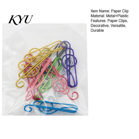 Creative Document Organizers Musical Note Paper Clips, Colorful Metal Treble Clef Decorative Classroom Gift Items Fasteners, Bookmarks for Office