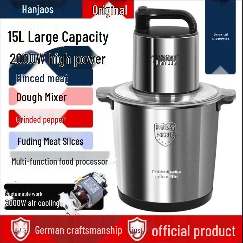 High-Power Multi-Functional Meat Grinder & Food Processor - Dough, Chili, Garlic, Ginger, Meat Paste