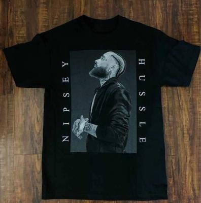 Винтажная черная хлопковая унисекс футболка Nipsey Hussle Star S-234XL