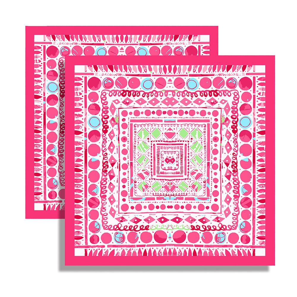 70 * 70 Солнцезащитный маленький квадратный шарф с большим принтом, женский шелковый шарф, тонкий легкий солнцезащитный шарф, повязка на голову