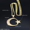 Trendy Japanese & Korean Star and Moon Stainless Steel Choker Necklace