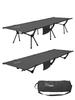 Vidalido Cot Camping Bed HIGH LOW 2ways High and Low Use Quiet Lightweight 3kg Camping Cot Wide Load Capacity 150kg Outdoor Folding Bed Stylish