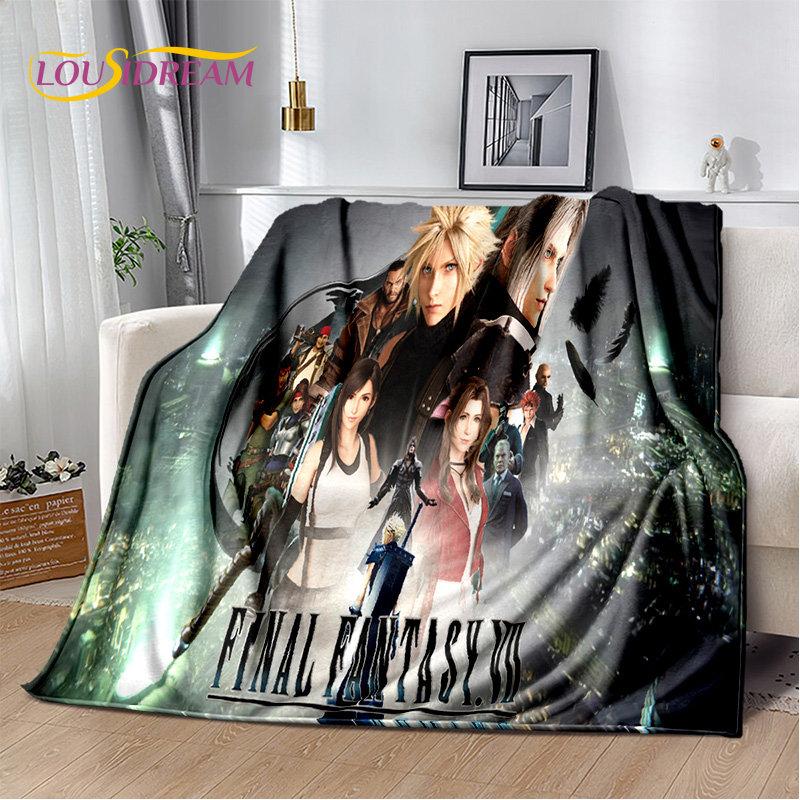 Мягкое плюшевое одеяло серии Final Fantasy Games Gamer, фланелевое одеяло, одеяло для гостиной, спальни, кровати, дивана, чехол для пикника