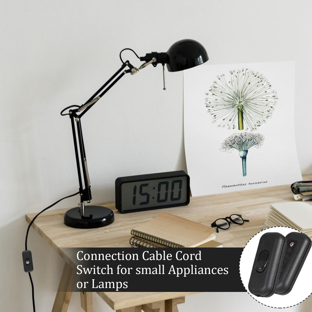 Lightweight And Durable Switch AC Inline For Table Desk Lamp Table Lamp Rocker Cord