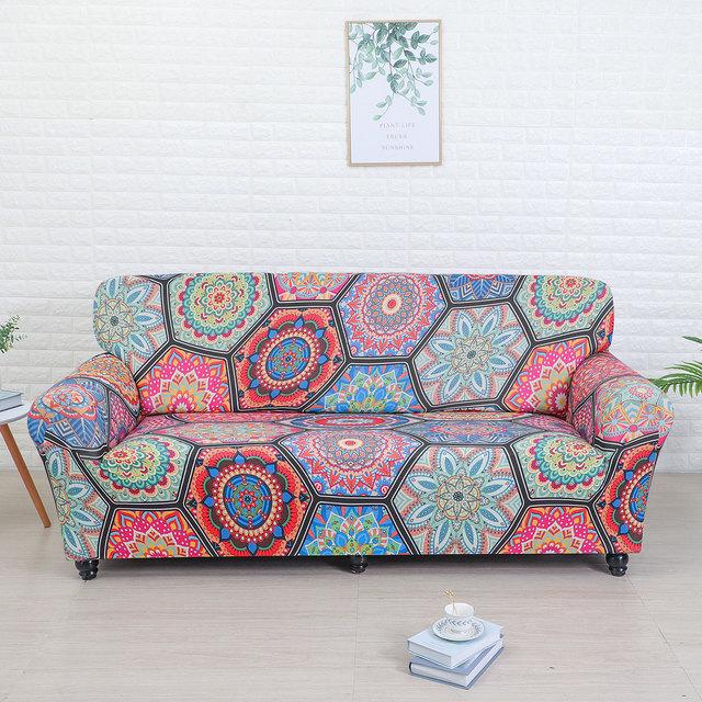 Чехол для дивана с геометрическим красочным принтом, эластичные чехлы, антигрязный чехол для дивана, чехол для дивана, чехол для мебели, полотенце, вся упаковка