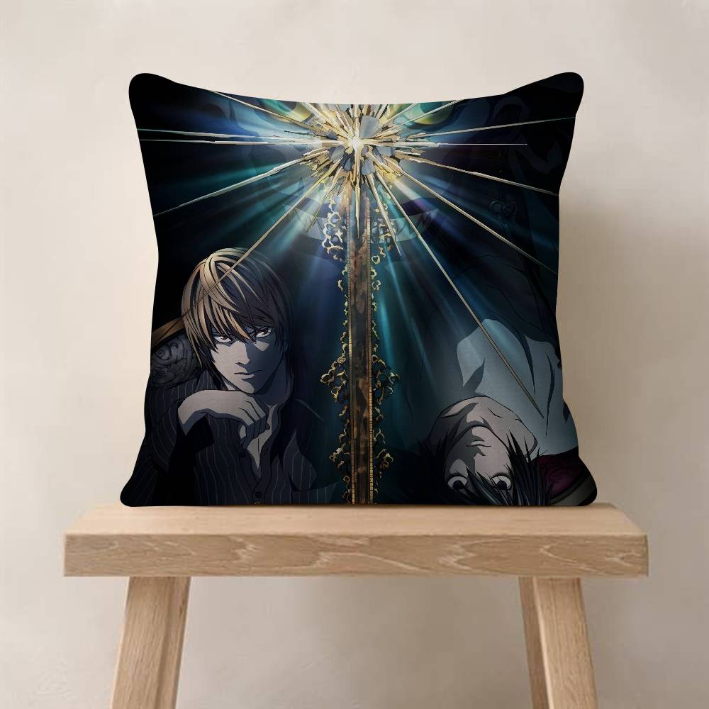 Anime DDeath NNote Japan Cartoon Pillow Cover Sofa Cushion Cover Home Room Decoration Children Gift