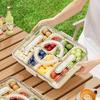 Fresh Box Outdoor Camping Spring Outing Picnic Mobile Refrigerator Food Partition Storage Box Portable Fruit Bento Box
