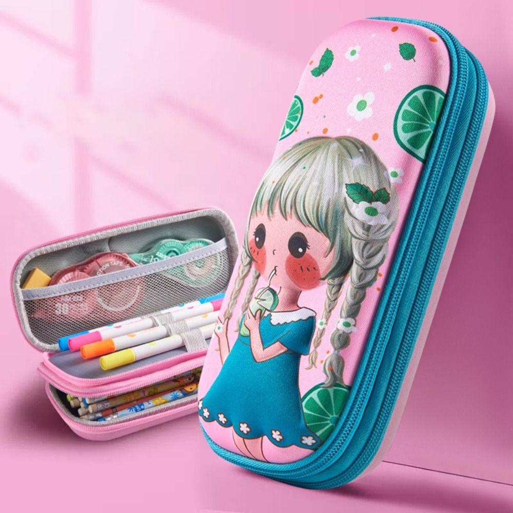 Double-layer Pen Box 3D Pen Bag Portable Stationery Organizer  Girls Boys