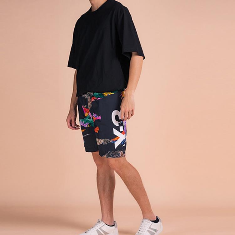Y-3 Ss22 Large Logo Floral Print Swim Shorts Men Swim Shorts Black HG6107