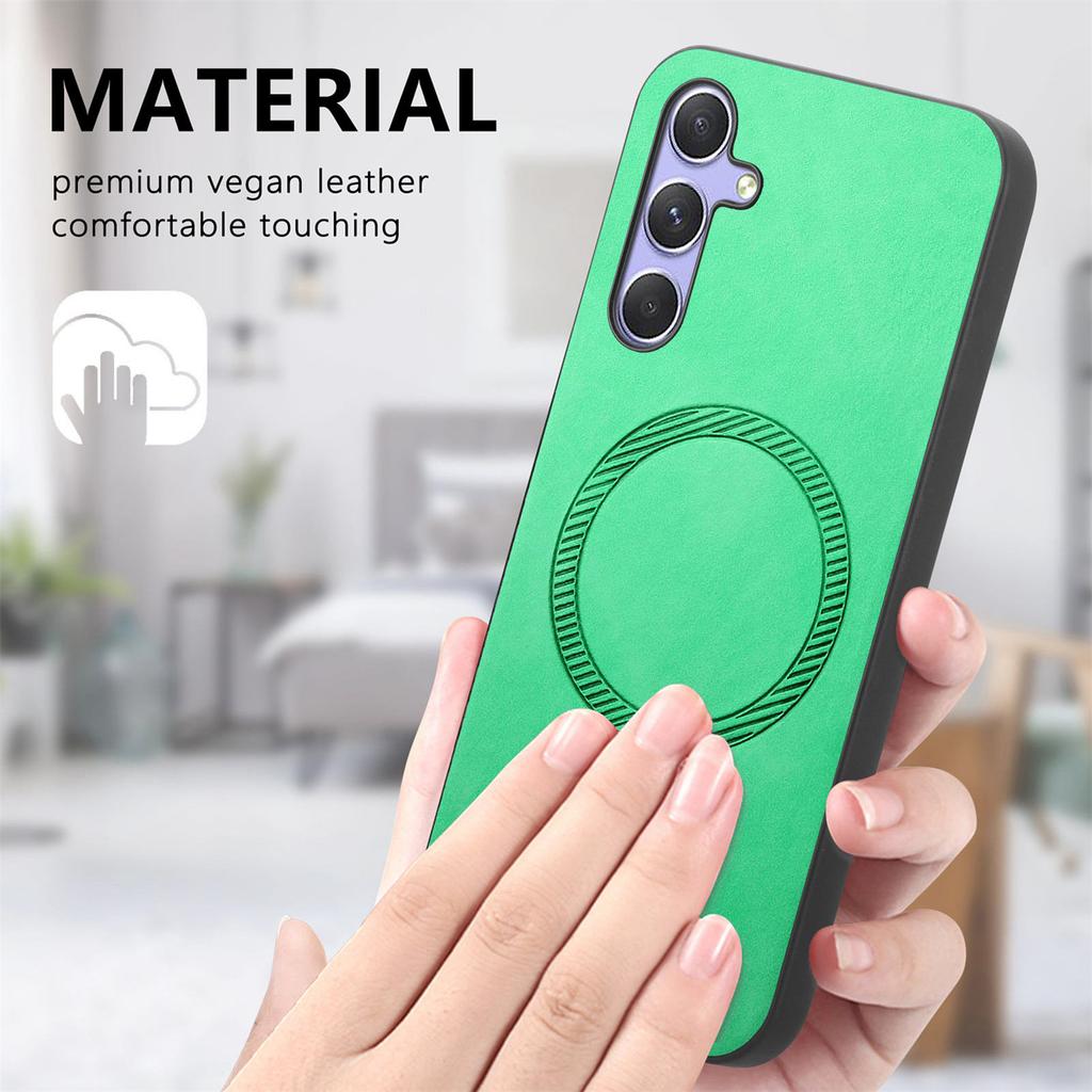 Кожаная задняя крышка для Samsung Galaxy A14 5G/A14 4G, совместимая с MagSafe, чехол для телефона с покрытием soft-touch