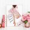 Fashion Woman Poster Pink Flowers Perfume Canvas Painting Wall Art Eyelash Makeup Print Picture Modern Girl Room Home Decoration