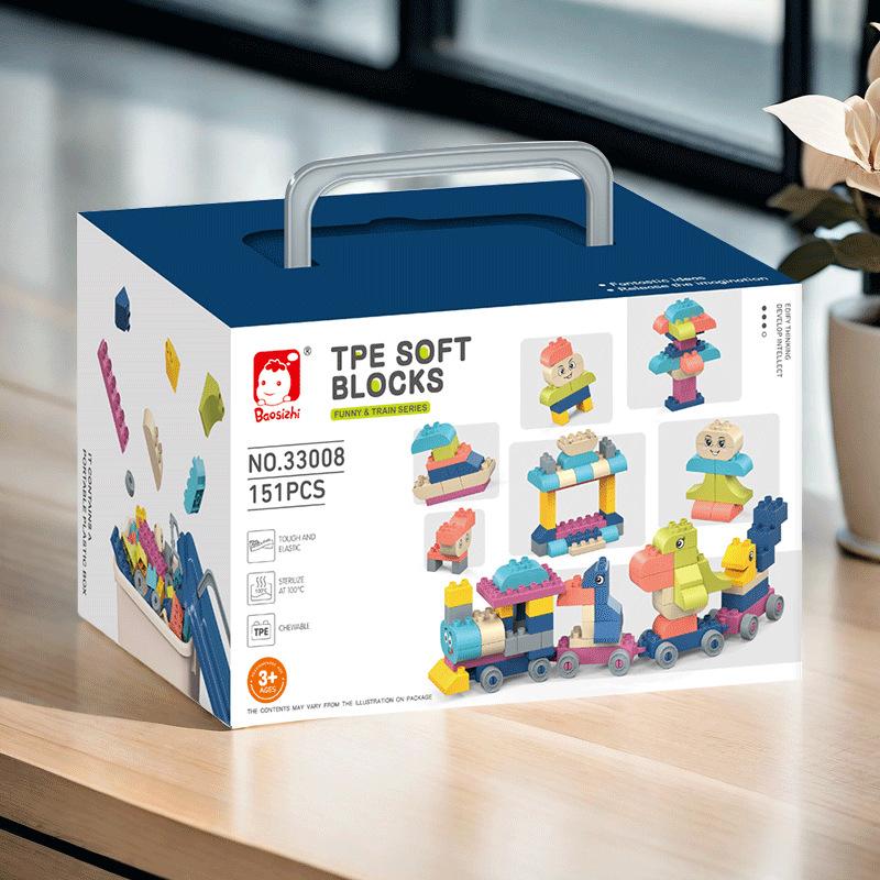 Large Soft Building Blocks Gift Box for 0-3 Years Toddler Early Learning Toy Set