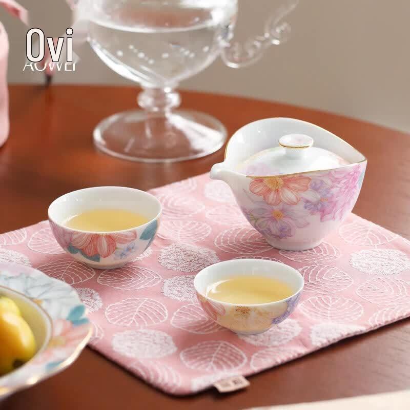 Минималистичный дорожный чайный набор из нержавеющей стали Aowei Jingdezhen