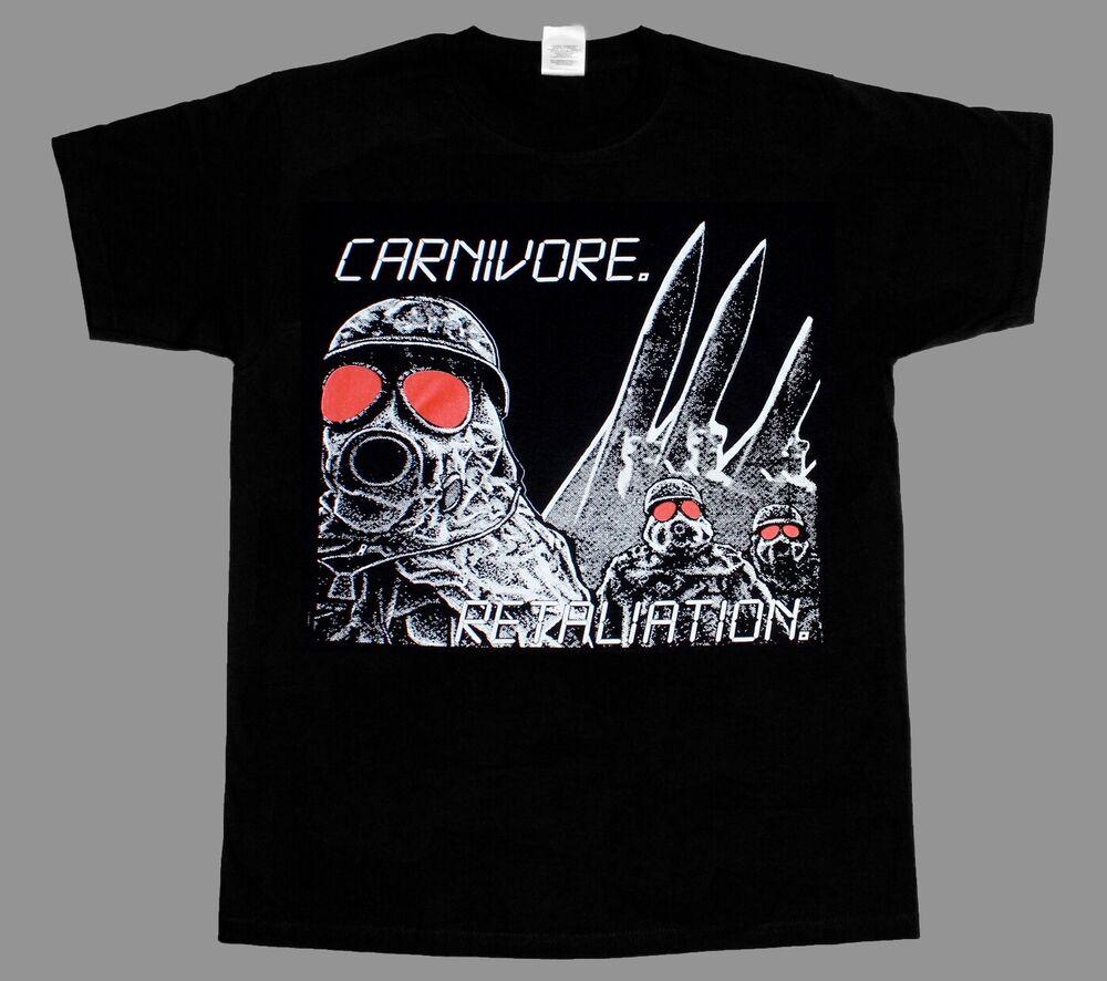 CARNIVORE RETALIATION 1987 КРОССОВЕР НОВАЯ ЧЕРНАЯ ФУТБОЛКА S-4XL Унисекс Футболка