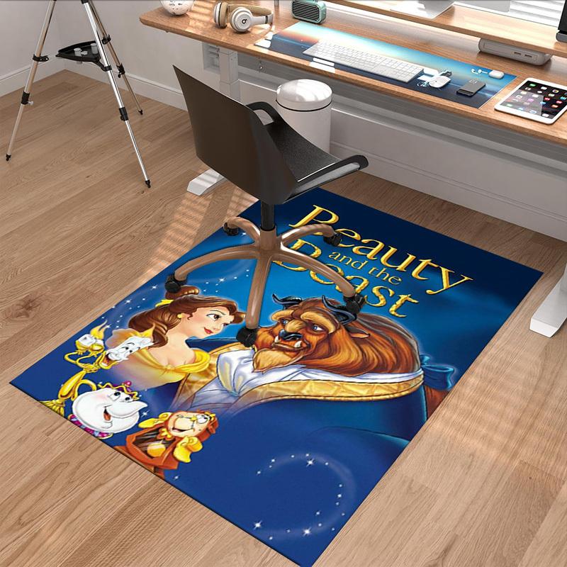 1pc. Beauty and the Beast Theme Rug for Home Office Chair Cover Outdoor Decoration Giftz0410106