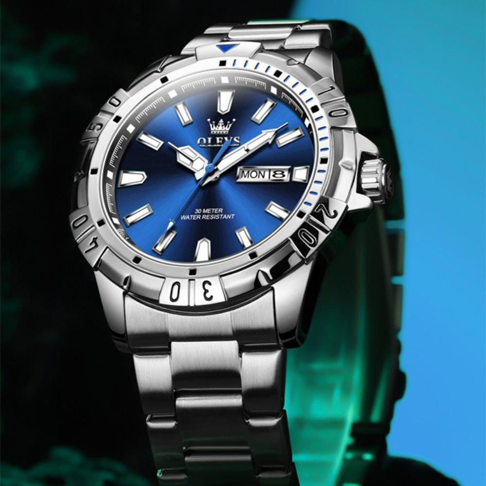 Новые лучшие мужские часы Green Water Ghost Quartz, светящиеся мужские часы, элитные часы