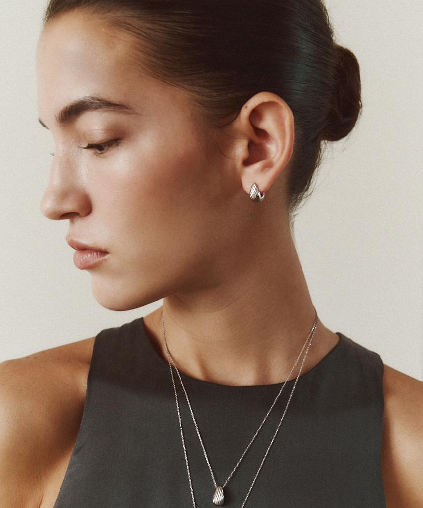 Didier Dubot Sensual Raw Silver Earrings Jdset5F78Xx
