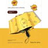 Cartoon Little Yellow Duck Umbrella with Logo Printing, Black Coating Sun Protection Folding Umbrella, Uv Protection Sun Umbrella