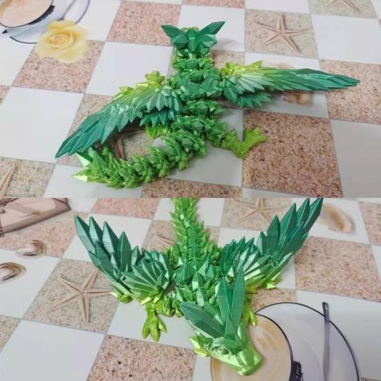 3D-печатная фигурка летающего дракона с подвижными суставами, китайская фигурка дракона, шарнирная модель крылатого дракона, игрушка-фиджет, настольное украшение, орнамент